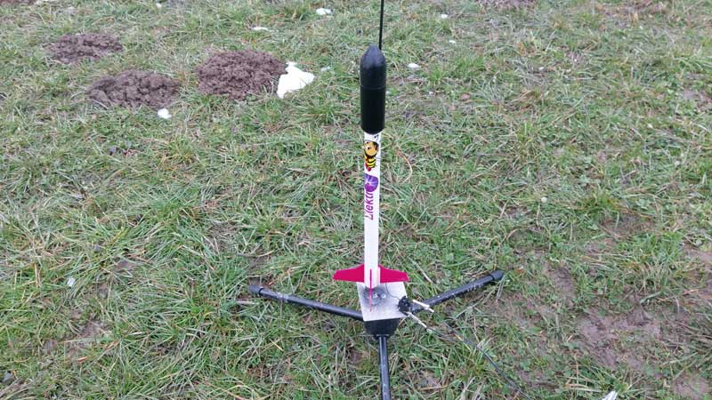 image of rocket showing the huge nose cone