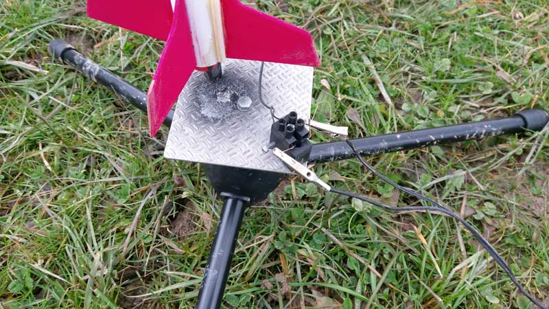 launch pad structure with Elektra mounted