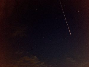 Iridium 82, tumbling. Photo by Iridia